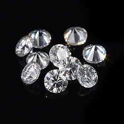 White D Color Round Cut Loose Moissanite Stones, Clear, 1.2mm, about 125pcs/bag, 1carat/bag(RGLA-WH0016-01F)