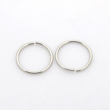 Tarnish Resistant 304 Stainless Steel Open Jump Rings, Saw Cut Round, Stainless Steel Color, 16x1.2mm, 17 Gauge, Inner Diameter: 13.6mm, Hole: 14mm