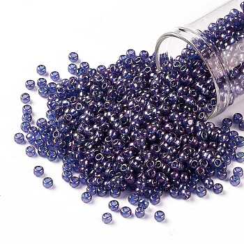TOHO Round Seed Beads, Japanese Seed Beads, (328) Gold Luster Moon Shadow, 8/0, 3mm, Hole: 1mm, about 222pcs/10g
