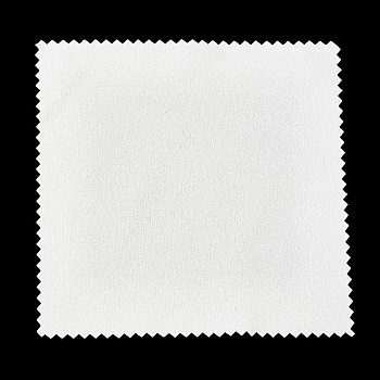 Microfiber Suede Cleaning Cloths, for Eyeglasses, Cell Phone, Square, White, 100x100x0.3mm