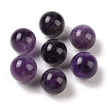 Natural Amethyst No Hole Sphere Beads, Round, 16mm