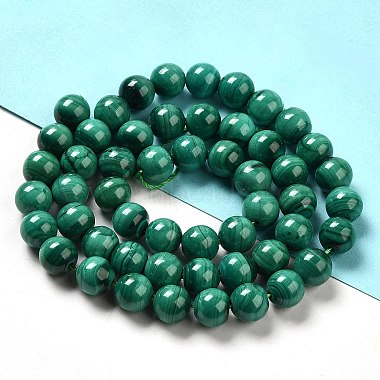 Chapelets de perles en malachite naturelle(G-F571-27A1-7mm)-5