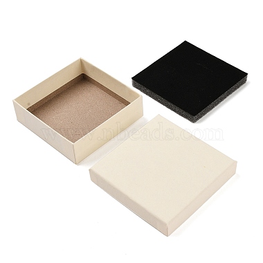 Cardboard Paper Jewelry Storage Boxes with Sponge(CON-P023-01E-02)-2