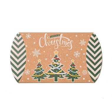 Christmas Theme Cardboard Candy Pillow Boxes(CON-G017-02F)-3