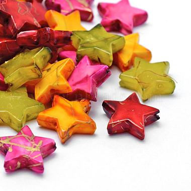 15mm Mixed Color Star Acrylic Beads