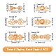 Ahadermaker 24 Stück 6 Stile chinesischer Stil Blumen-Schnappverschluss aus Legierung(FIND-GA0003-16)-2