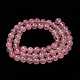 Chapelets de perles en quartz rose naturel(G-L104-6mm-01)-2