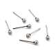 Tarnish Resistant 201 Stainless Steel Textured Ball Stud Earrings(STAS-Z039-01A-P)-1