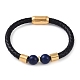 10.5mm Round Natural Lapis Lazuli Bead Bracelets(BJEW-A009-07G-02)-1
