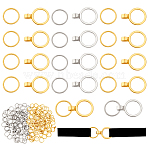 Alloy Slider Buckles, Adjustable Buckle Fasteners, for Strap Leathercraft Bag Belt, Ring, Platinum & Golden, 21x15x4mm(FIND-GA0004-56B)