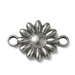 304 Stainless Steel Connector Charms, Flower Links, Non-Tarnish, Stainless Steel Color, 21.5x15x3mm, Hole: 3mm(STAS-P422-18P)
