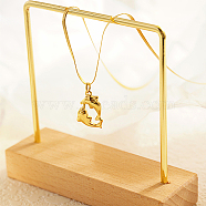 Stainless Steel Pendant Necklace for Women, Dolphin, Golden, 17.72 inch(45cm)(ZY3994-1)