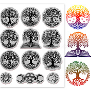 Rubber Clear Stamps, for Card Making Decoration DIY Scrapbooking, Tree of Life, 22x18x0.8cm(DIY-WH0251-029)