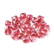 Electroplate Glass Beads, Heart, Red, 5.5x6x3.7mm, Hole: 0.8mm(EGLA-E059-F08)