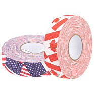 Gorgecraft 2 Rolls 2 Colors Bockey Masking Tape, Adhesive Tape Textured Polyester, for Bockey Packaging, Mixed Color, 91~100.5x24.5~25mm,  about 27.34Yards(25m)/roll, 1roll/color(AJEW-GF0004-36B)