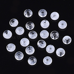 Transparent Acrylic Beads, Donut, Clear, 4x2mm, Hole: 1mm, about 26500pcs/500g(OACR-N008-26)