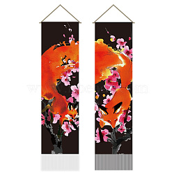 Polyester Wall Hanging Tapestry, for Bedroom Living Room Decoration, Rectangle, Fox, 1160x330mm, 2pcs/set(AJEW-WH0399-077)