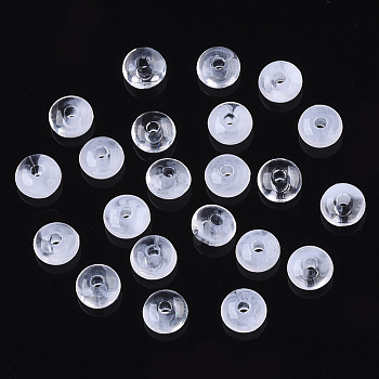 Transparent Acrylic Beads, Donut, Clear, 4x2mm, Hole: 1mm, about 26500pcs/500g