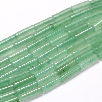 Natural Green Aventurine Column Beads Strands, 13~14x4~5mm, Hole: 1mm, about 29pcs/strand, 15.7 inch