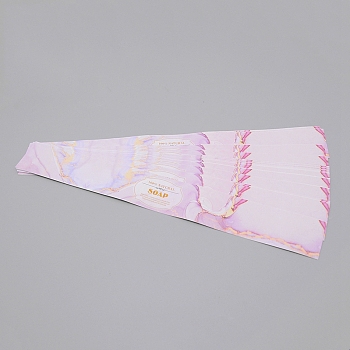 Handmade Soap Paper Tapes, Rectangle, Pink, 285x35mm, 20pcs/bag