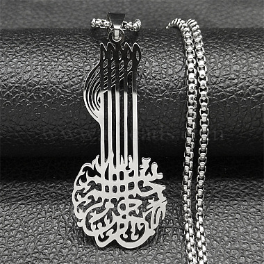 Guitar 304 Stainless Steel Necklaces