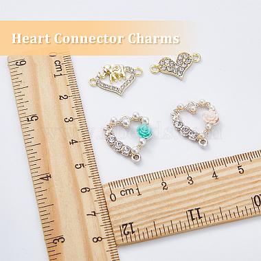 Dicosmetic 32piezas 4 estilos dijes de conector de diamantes de imitación de cristal de aleación(FIND-DC0003-53)-3