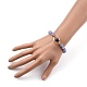 Natural Quartz(Dyed) & Lapis Lazuli(Dyed) Stretch Beaded Bracelets(BJEW-JB05426-03)-4