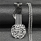 304 Stainless Steel Viking Knot Guitar Pendant Box Chain Necklaces for Women Men(NJEW-S007-03P)-1