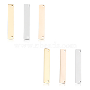 Unicraftale Stainless Steel Pendants, Rectangle, Cut And Polished, Mixed Color, 35x6x1.5mm, Hole: 1.65mm, 12pcs/box(STAS-UN0012-20)