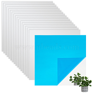 PET Plastic Mirror Wall Stickers, with Adhesive Back, for Home Living Room Bedroom Decoration, Square, Dodger Blue, 150x150x0.3mm, 9pcs/set(DIY-WH0308-435)