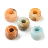 Natural Flower Amazonite Beads, Column, 8x5.5~6mm, Hole: 3~3.2mm(G-G0003-A06)