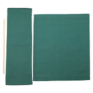 Canvas Cloth Chair Replacement, with 2 Wood Sticks, for Director Chair, Makeup Chair Seat and Back, Teal, 480x380x1~2mm(DIY-WH0430-187B)