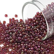 TOHO Round Seed Beads, Japanese Seed Beads, (331) Gold Luster Wild Berry, 11/0, 2.2mm, Hole: 0.8mm, about 1110pcs/bottle, 10g/bottle(SEED-JPTR11-0331)