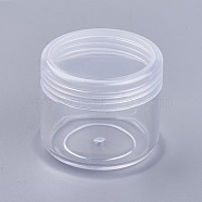 20G Transparent PS Plastic Cream Jar, Cosmetic Facial Contianers, with Screw Lid, Clear, 3.9x3.4cm, Capacity: 20g(MRMJ-WH0011-F01)