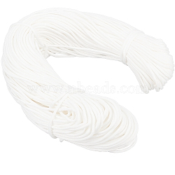 Polyester Cords, Soft Drawstring Replacement Rope, for Sweatpants Shorts Pants Jackets Coats, White, 3mm(OCOR-PH0003-72B)
