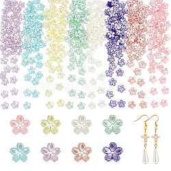 320Pcs 8 Colors Acrylic Imitation Pearl Beads, Flower, Mixed Color, 11x11.5x4mm, Hole: 1.4mm, 40pcs/color(OACR-NB0001-38)
