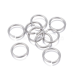 304 Stainless Steel Open Jump Rings, Stainless Steel Color, 20x1.9mm(X-STAS-P236-24P)