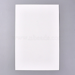 Imitation Leather Fabric Sheets, for Garment Accessories, White, 30x20x0.05cm(DIY-D025-E13)