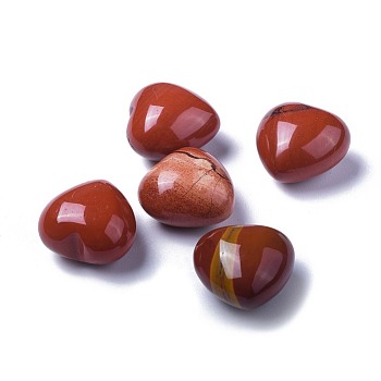 Natural Red Jasper Heart Love Stone, Pocket Palm Stone for Reiki Balancing, 20x20x13~13.5mm