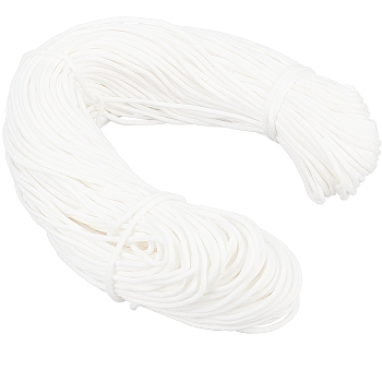 Polyester Cords, Soft Drawstring Replacement Rope, for Sweatpants Shorts Pants Jackets Coats, White, 3mm