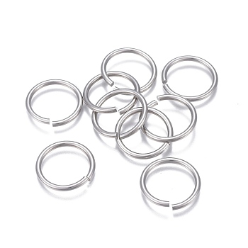 304 Stainless Steel Open Jump Rings, Stainless Steel Color, 20x1.9mm
