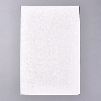 Imitation Leather Fabric Sheets, for Garment Accessories, White, 30x20x0.05cm