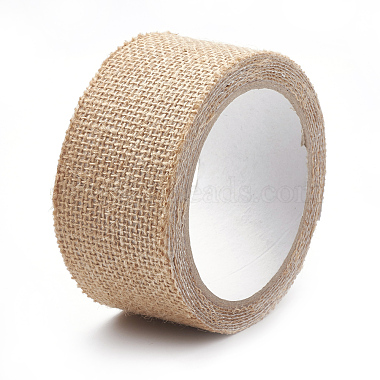 Self Adhesive Burlap Ribbon(OCOR-T010-06-4.8cm)-3
