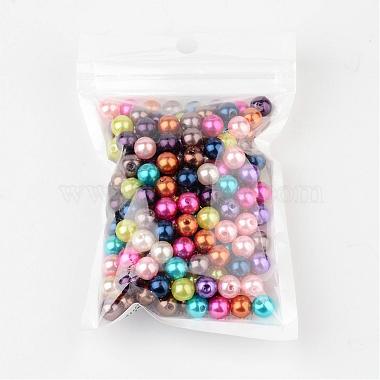 Mixed Color Imitation Pearl Acrylic Mardi Gras Round Beads(X-PACR-8D-M)-5