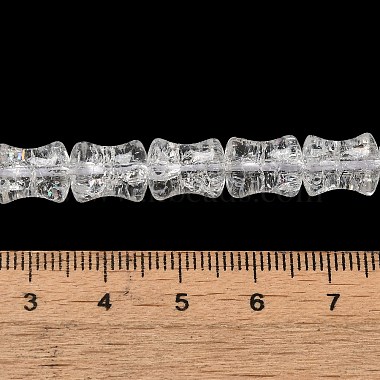 Transparent Crackle Glass Beads Strands(GLAA-D025-01K)-4