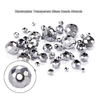 710Pcs Electroplate Transparent Glass Beads Strands(DIY-YW0003-07)-2