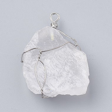 Pendentifs de cristal de quartz naturel(G-Q993-05)-2