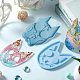 Cat Shape Food Grade DIY Silicone Pendant Molds(SIL-CJC0001-03)-4