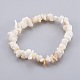 White Shell Chip Beads Stretch Bracelets(BJEW-JB03982-01)-1