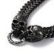 Ion Plating(IP) 304 Stainless Steel Wheat Chain Necklaces(NJEW-P288-09AS)-2